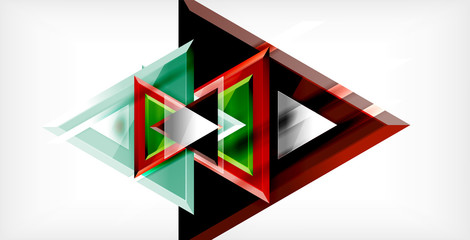 Dynamic triangle composition abstract background