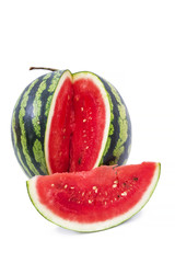 fresh watermelon on white background