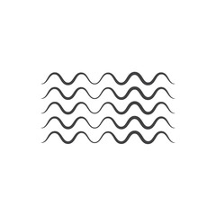 Waves outline icon. set of zigzag and wave borders