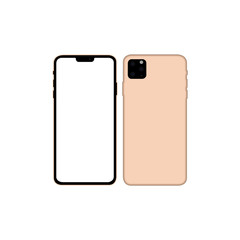 phone front isolated on white background 