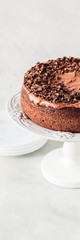 Chocolate Cake with Chocolate Shavings