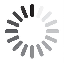 loading sign icon, vector symbol of download and upload on internet, black color