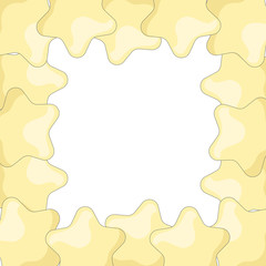 Square frame template with cartoon stars.