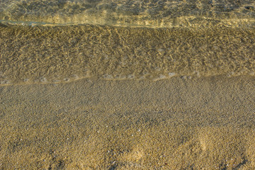 simple wallpaper pattern background of sand beach and ground nature from above, summer vacation...
