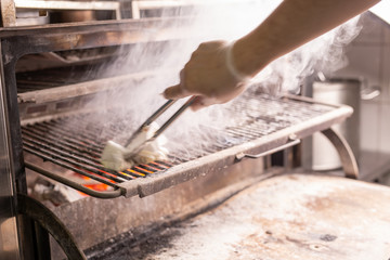 Food concept - Big oven for cooking meat