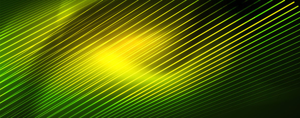 Obraz premium Vector neon light lines concept, abstract background