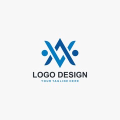 Letter AV logo design vector. Technology logo design.