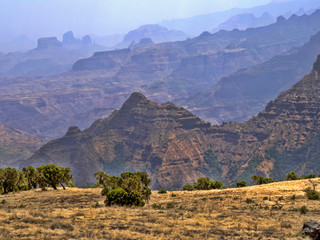 Beautiful landscape in SimIen mountain national park, Ethiopia