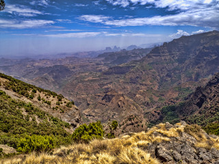 Fototapeta na wymiar Beautiful landscape in SimIen mountain national park, Ethiopia