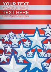 Obraz premium vector background with stars Happy holiday, vector template for posters, announcements, greetings