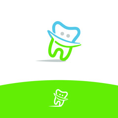 tooth icon or logo with various elements