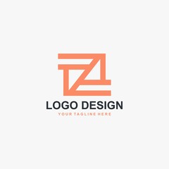 Abstract letter z line logo design. Outline logo design vector.