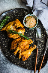 Grilled chicken with rosemary
