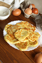 Pumpkin pancakes. Healthy diet