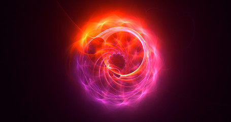 3D rendering abstract round light background