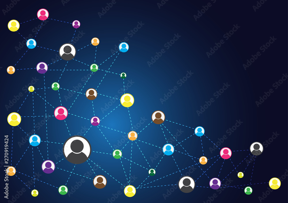 Poster network connection abstract background