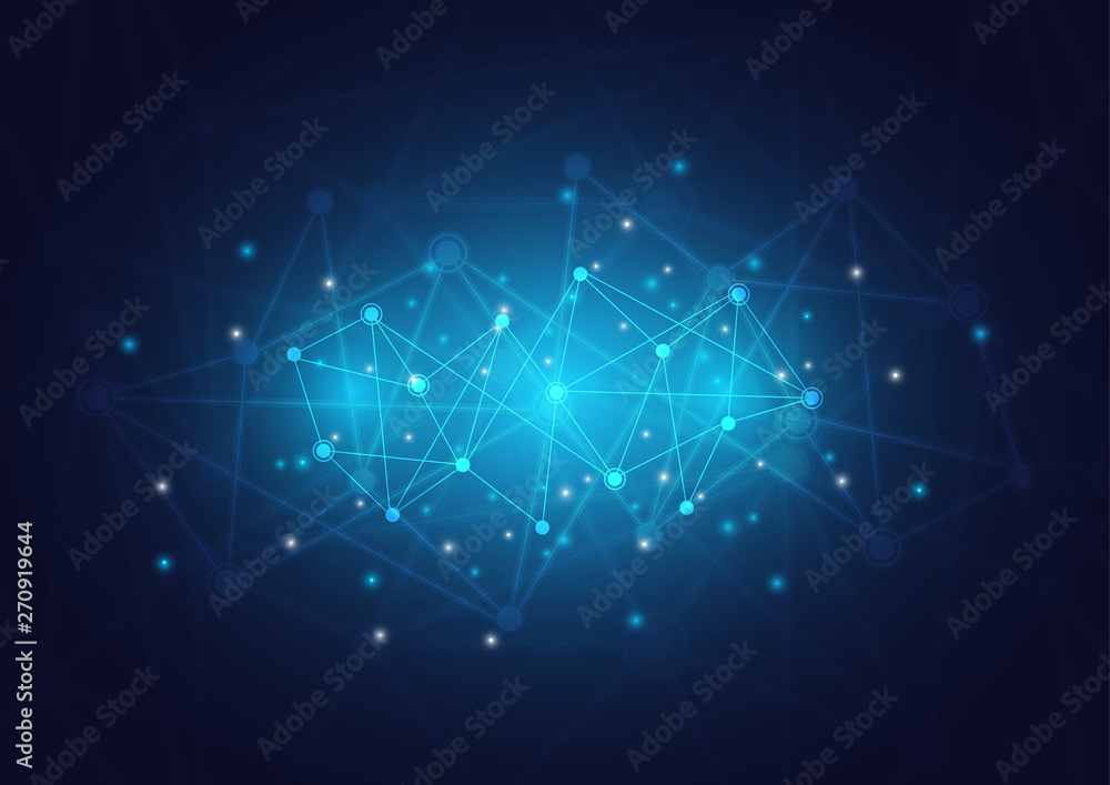 Poster network connection abstract background