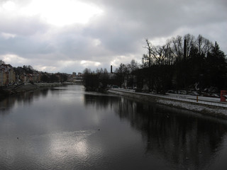 View across the river to the city of Gerlitz
