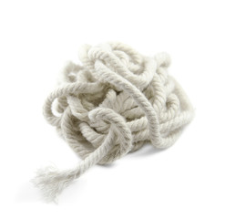 tangled rope isolated on white background