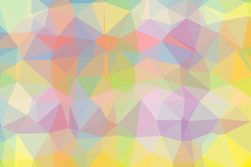 Gradient background with mosaic shape of triangular and square cells of various colors ideal for modern technology backgrounds.