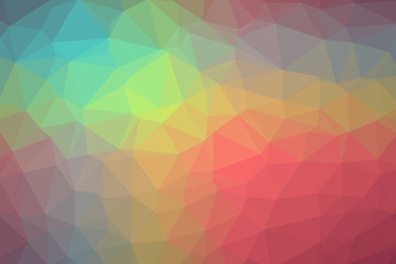 Gradient background with mosaic shape of triangular and square cells of various colors ideal for modern technology backgrounds.