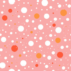 Seamless pattern with sprayed droplets. Ink and brush. Abstract. Hand drawn. Vector illustration.