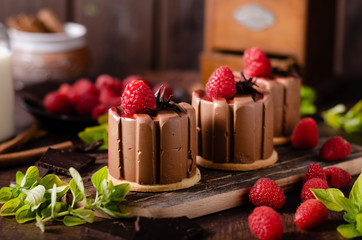 Homemade chocolate mini cakes