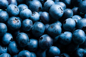 full frame background of fruit blueberries 
