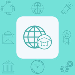 World education vector icon sign symbol