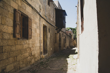 narrow street in old town