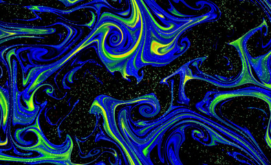 Magic space texture, pattern, looks like colorful smoke and fire with little dots