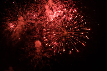 Fireworks in New Year's Eve. Greece, Thessaloniki