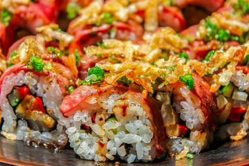 Wagyu beef Sushi - Japanese food.