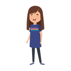 cute little girl kid character