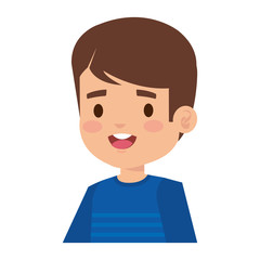 happy little boy comic character