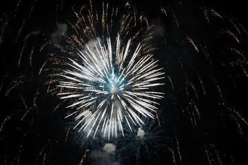 Fireworks in New Year's Eve. Greece, Thessaloniki