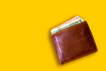 wallet with credit cards isolated on white background