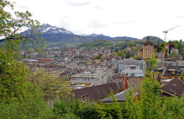 the cityscape of city Luzern in Switzerland