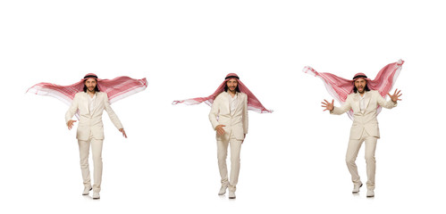 Naklejka na ściany i meble Arab businessman isolated on white
