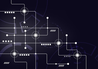 Abstract geometric connect lines and dots.Simple technology graphic background.Illustration Vector design Network and Connection concept.