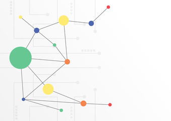 Abstract geometric connect lines and dots.Simple technology graphic background.Illustration Vector design Network and Connection concept.