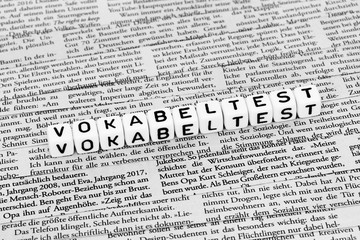Obraz premium Vokabeltest