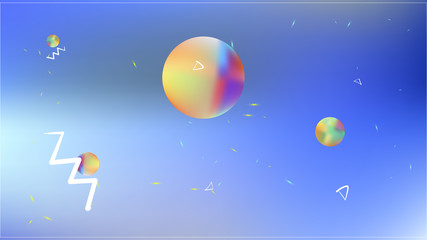 Fototapeta premium Liquid abstract space fantasy net. 