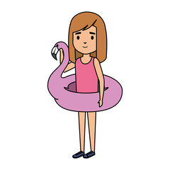 cute little girl lady with flemish float