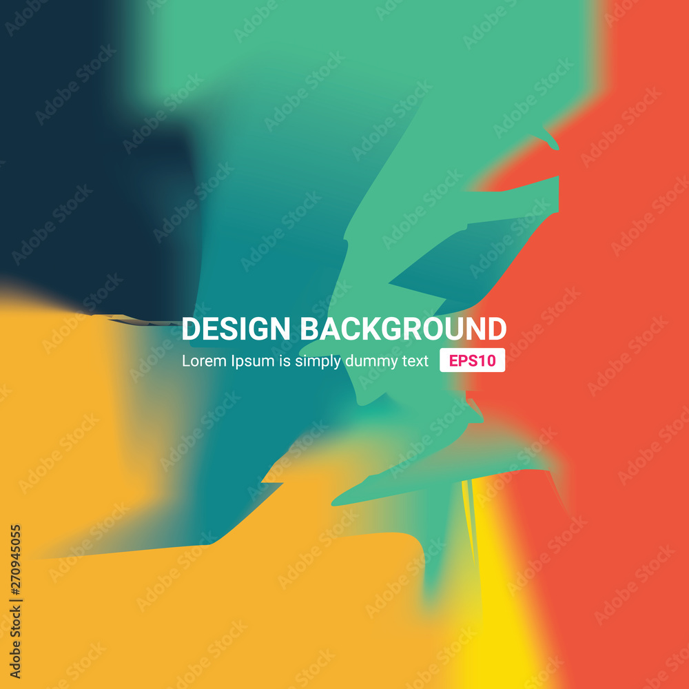 Poster abstract blurred gradient mesh background. colorful smooth banner template