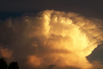 dramatic sky with clouds storm