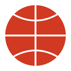 basketball game ball icon on white background