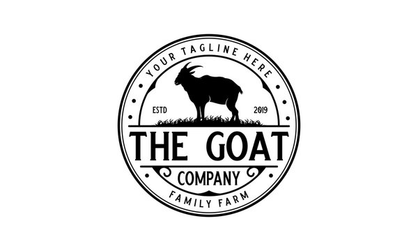 Goat vintage logo design