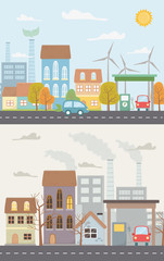 Eco city and save planet design