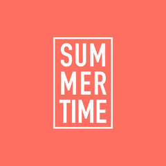 summer time motivation on living coral background